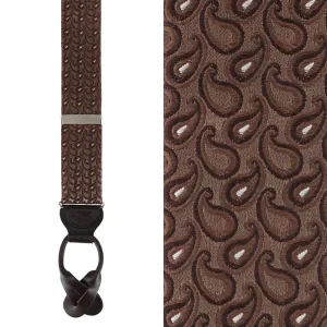 Abner's Amoebas Patterned Silk Button End Private Collection Braces