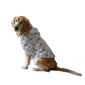 Allover Elephants Print Full Sleeves With Drawstring Dog Jumper Hoodie