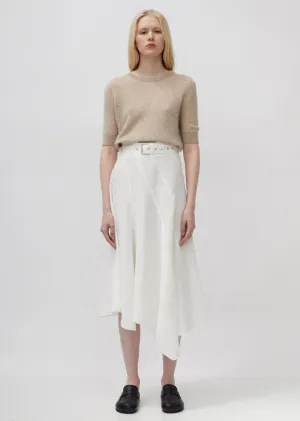 Asymmetric Belted Panelled Skirt