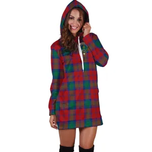 Auchinleck (Affleck) Tartan Hoodie Dress with Family Crest