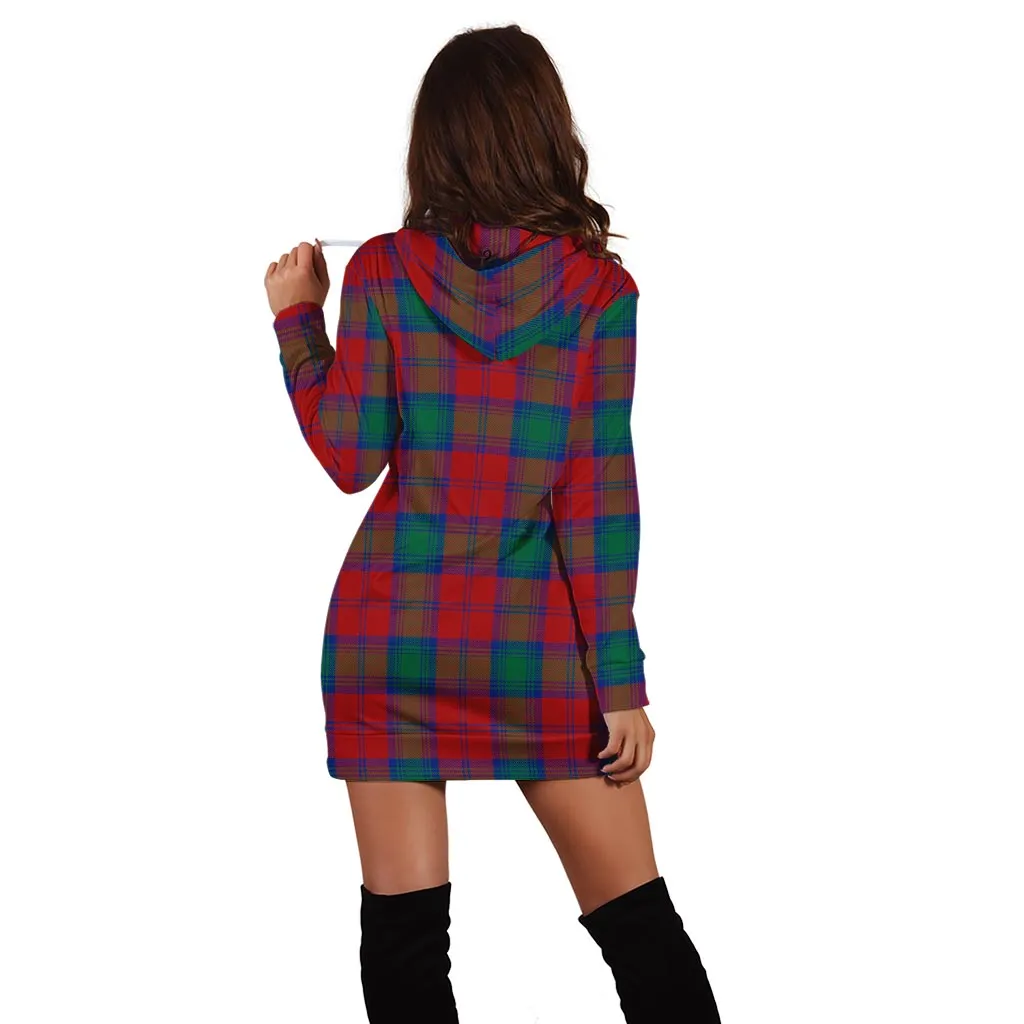 Auchinleck (Affleck) Tartan Hoodie Dress with Family Crest