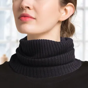 Autumn and winter silk cashmere scarf men and women warm knitting riding windproof pullover neck scarf woolen scarf