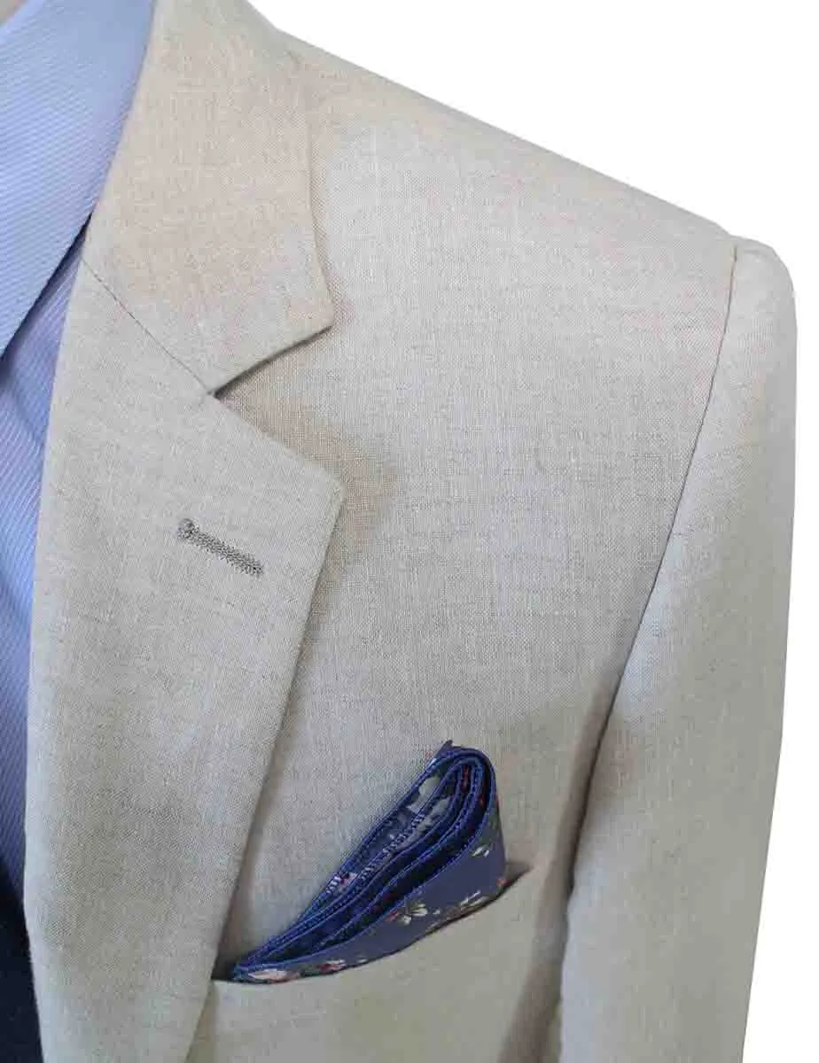 BEIGE 3 PIECE LINEN SUIT