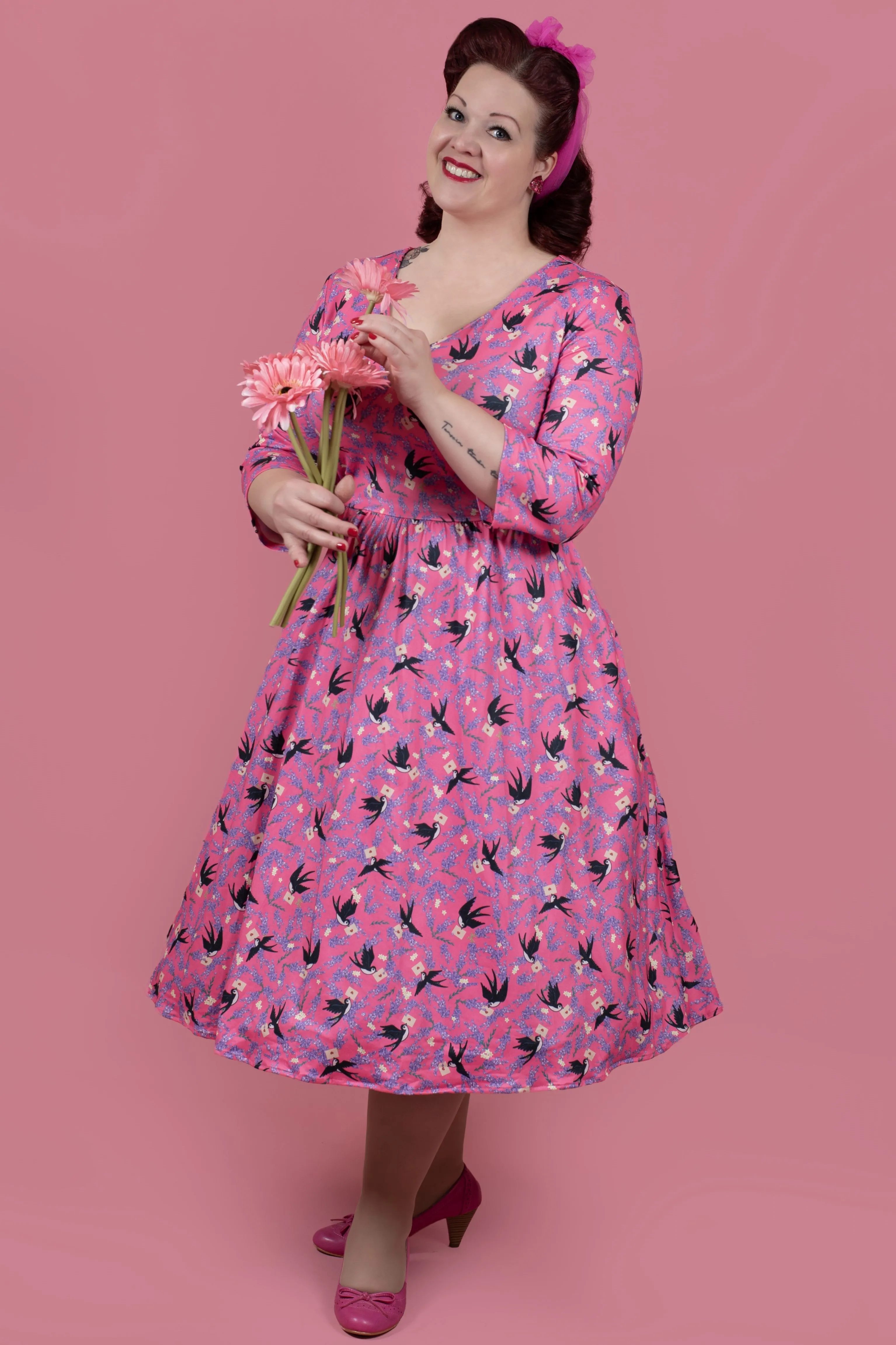 Billie Pink Swallow Dress