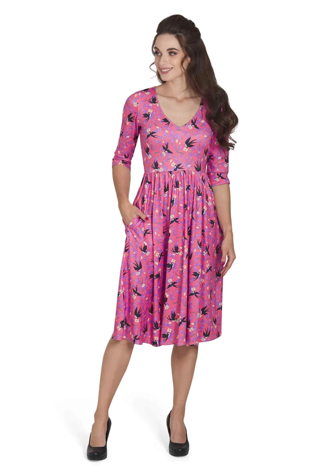 Billie Pink Swallow Dress