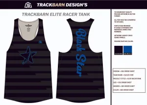 Black-Star- Womens Track Singlet