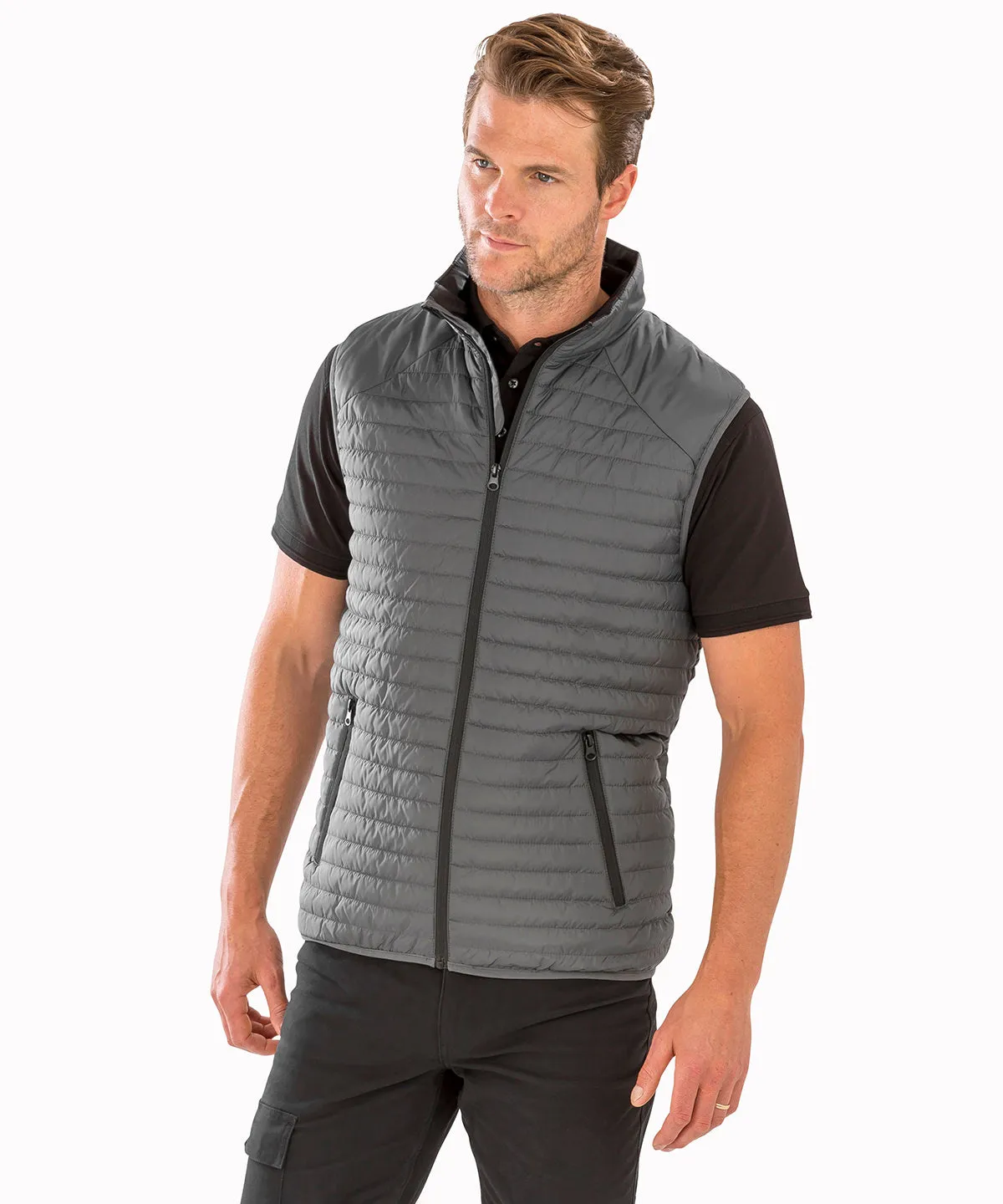 Black/Orange - Thermoquilt gilet