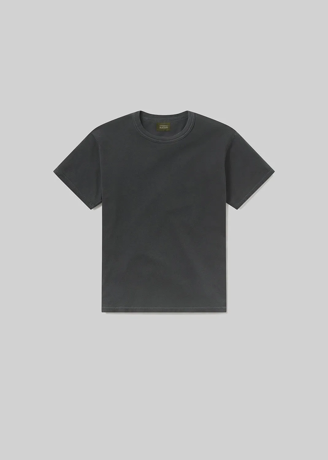 Box Tee in Charred Cedar