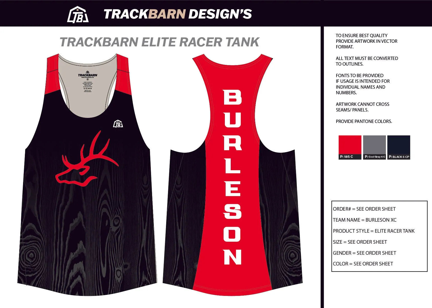 Burleson-- Womens Track Singlet