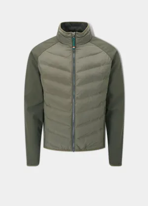 Calsall Men's Hybrid Jacket In Olive - Regular Fit