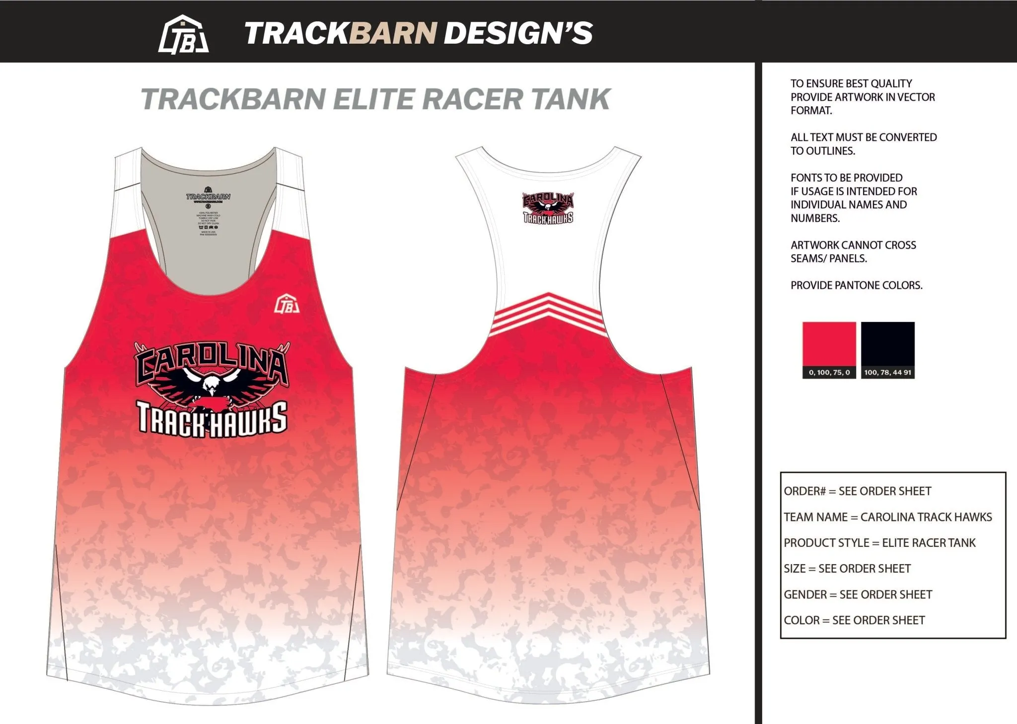 Carolina-Track-Hawks Womens Track Singlet