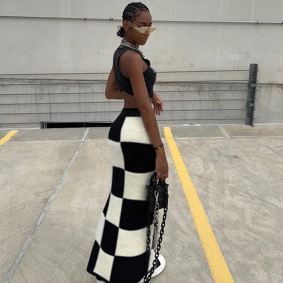 Checkers Maxi Skirt - Culture Heaven Special