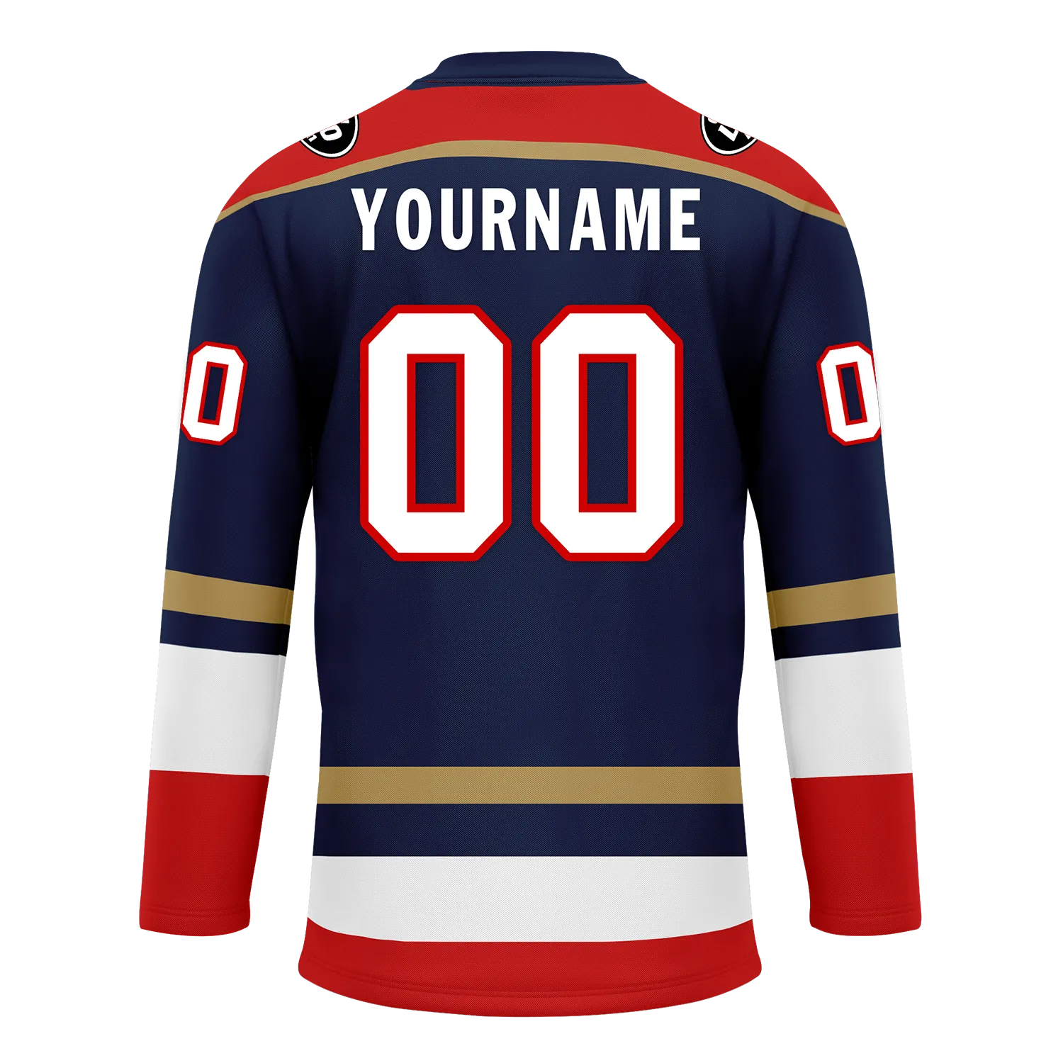 Custom Blue Red Personalized Hockey Jersey HCKJ01-D0a70af