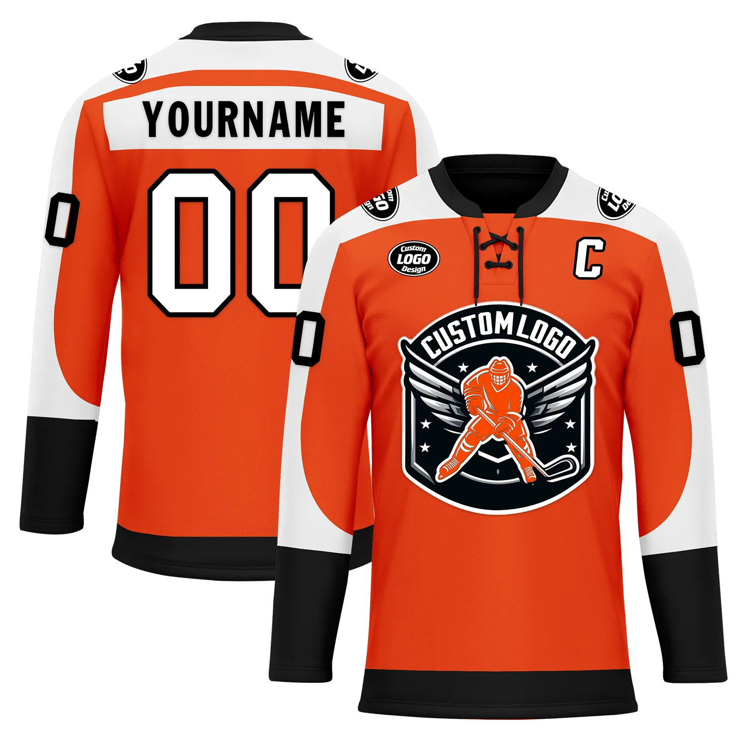 Custom Orange Personalized Hockey Jersey HCKJ01-D0a70ed