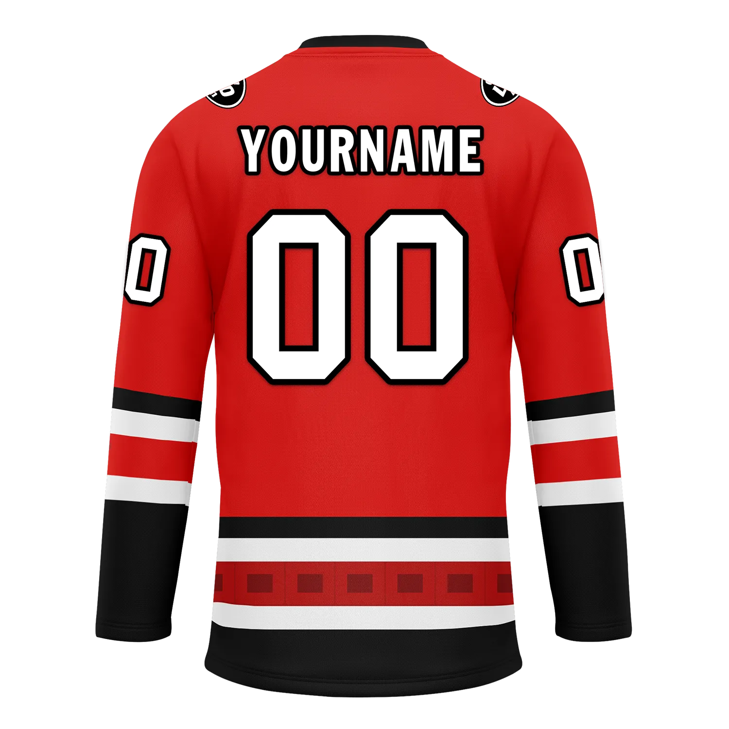 Custom Red Black Personalized Hockey Jersey HCKJ01-D0a700a