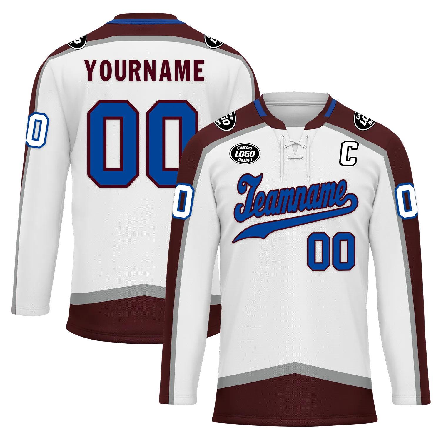 Custom White Red Personalized Hockey Jersey HCKJ01-D0a70ea