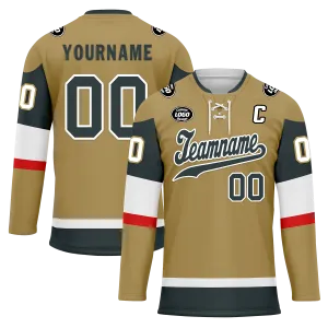 Custom Yellow Personalized Hockey Jersey HCKJ01-D0a70de