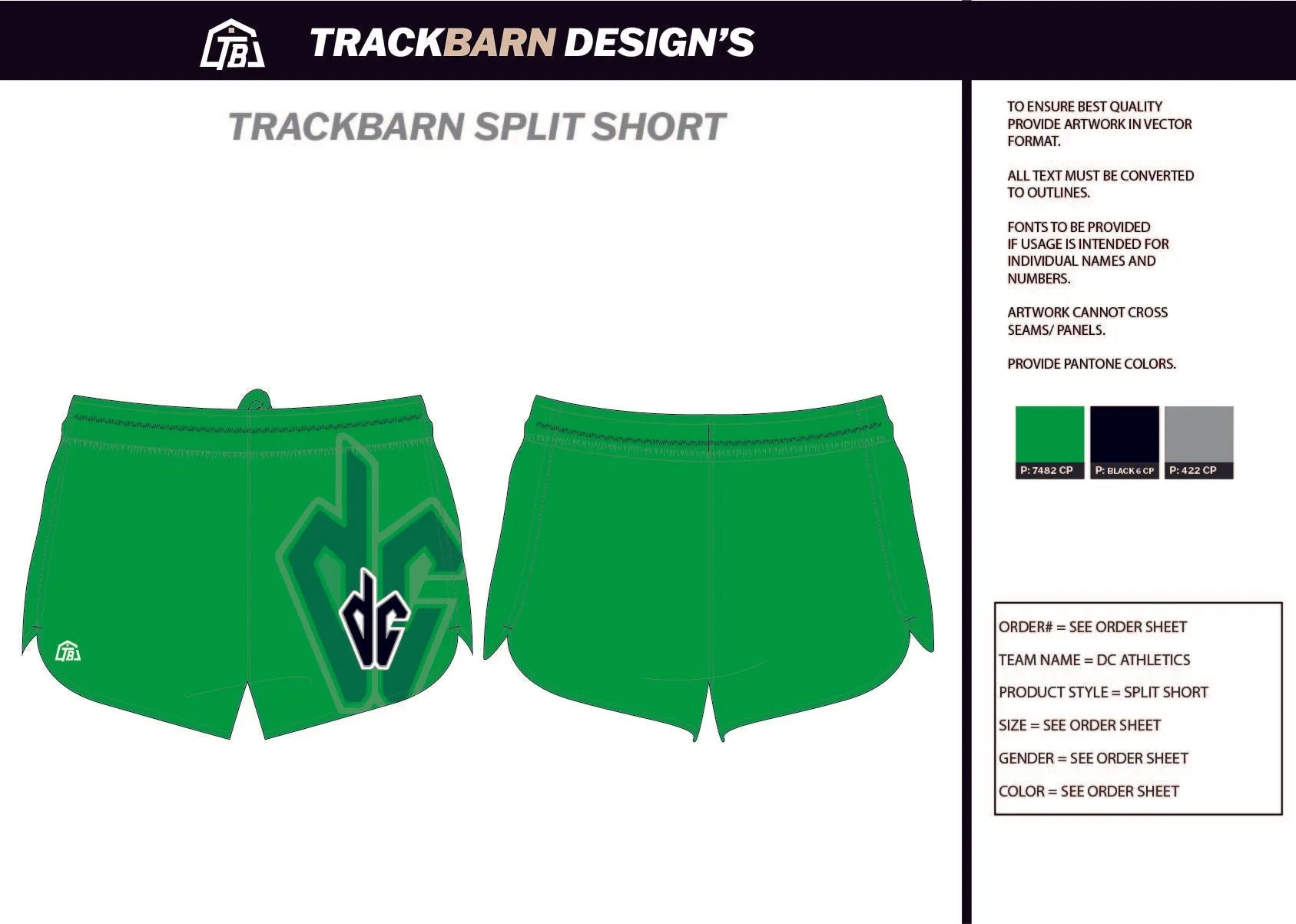 DC-Athletics- Mens Split Track Short