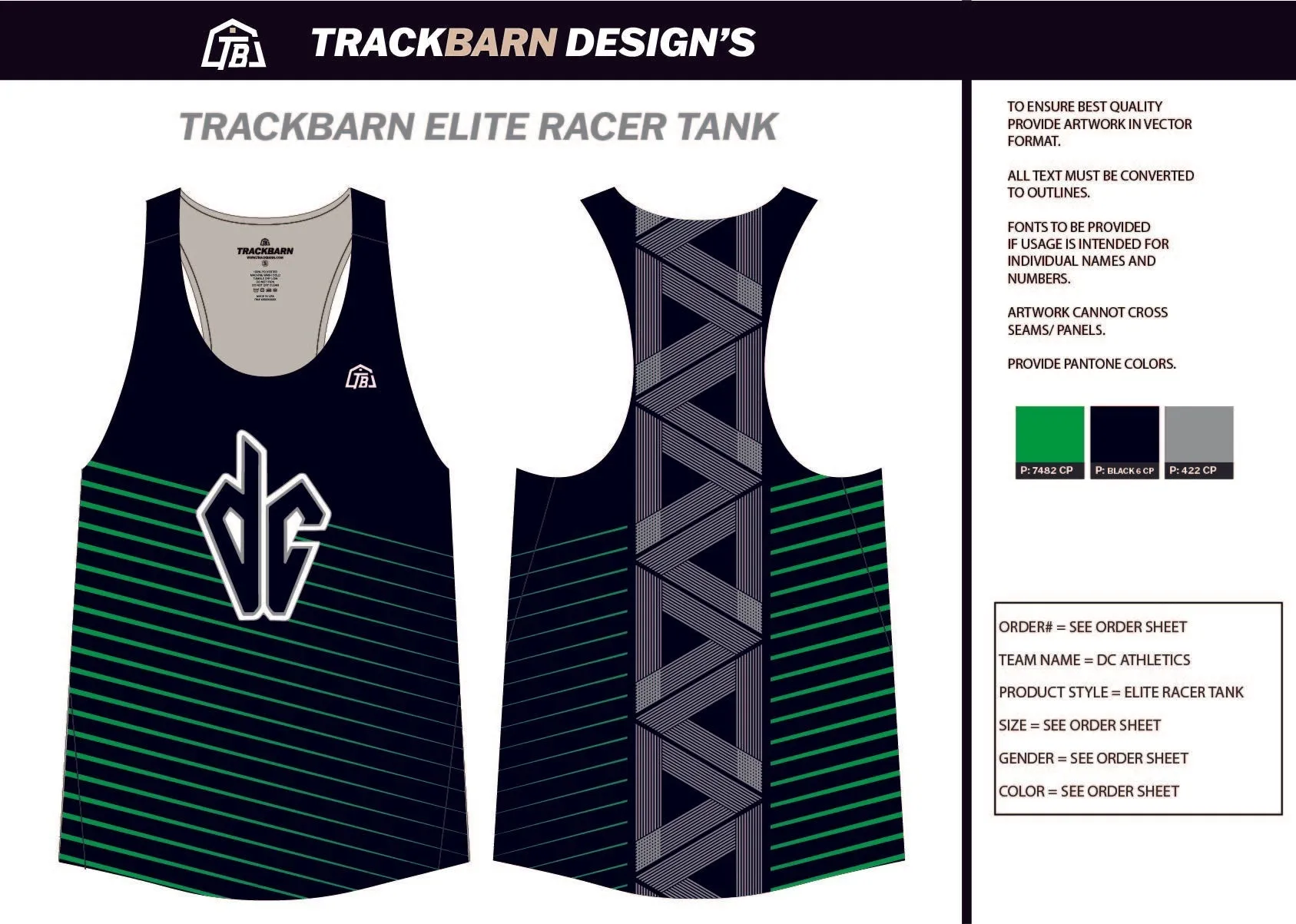 DC-Athletics- Womens Track Singlet