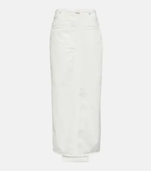 Denim maxi skirt Courrèges, white