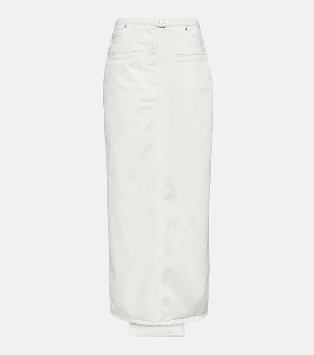 Denim maxi skirt Courrèges, white