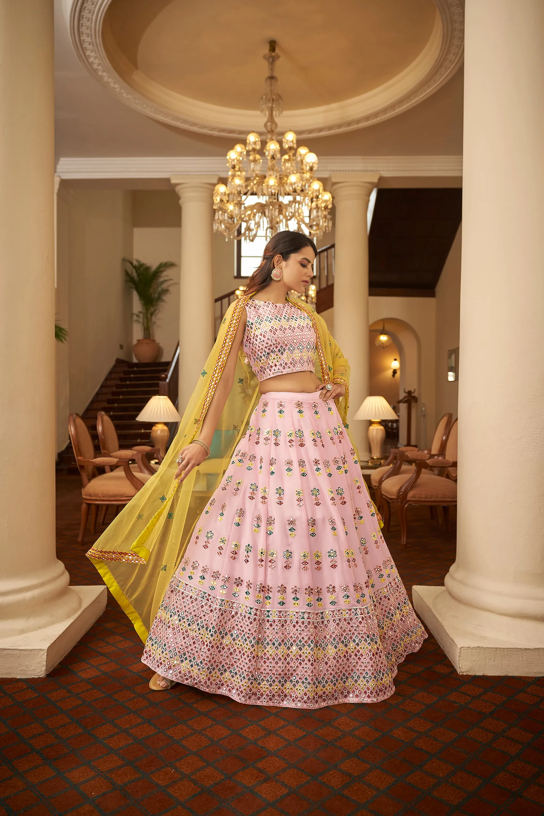 Designer Wedding Lehenga Choli For Women Party Wear Bollywood Lengha Sari,Indian Wedding Bridesmaids Dress Bridal Wedding Skirts Girlish