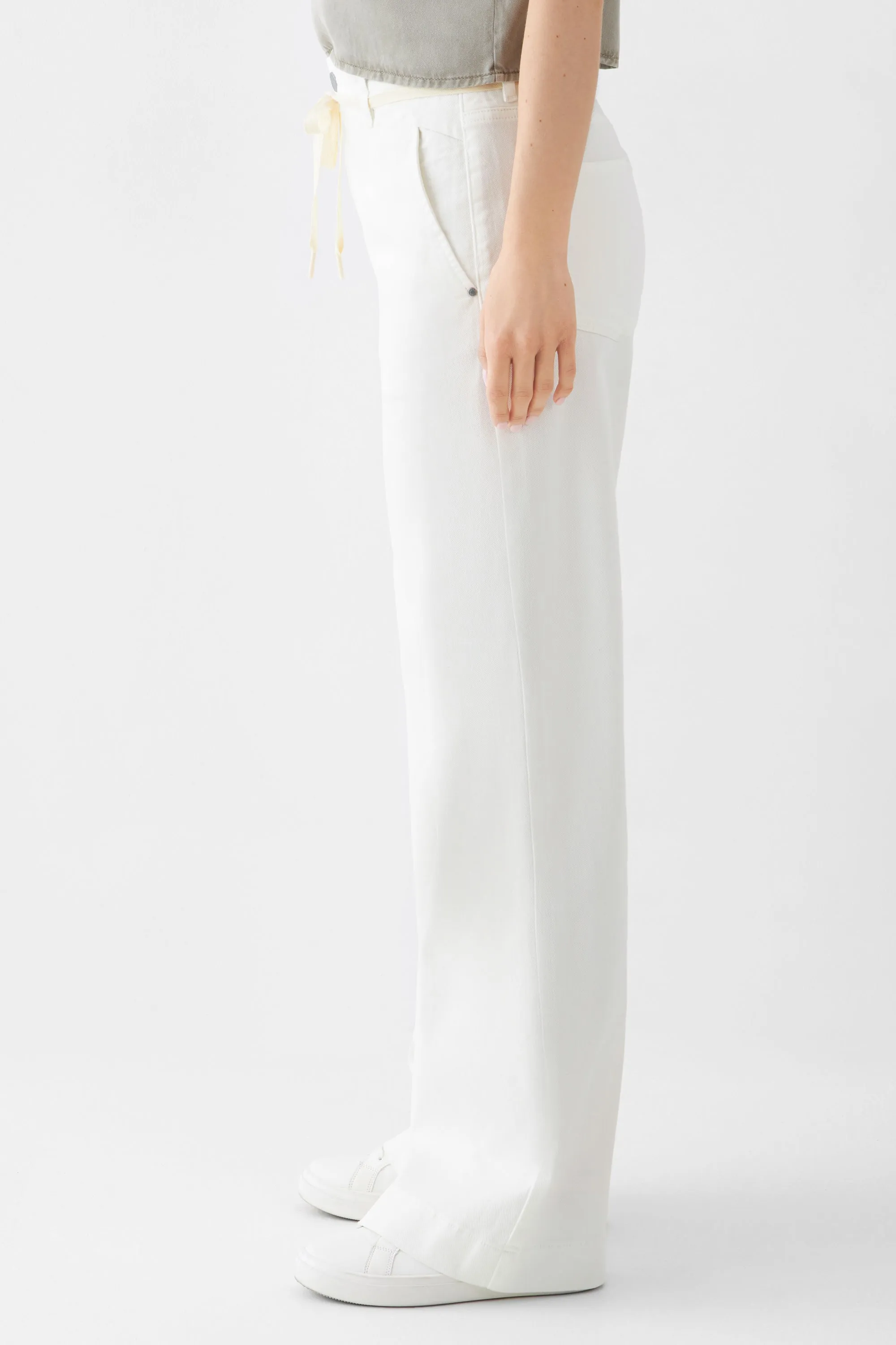 Dew Flared Pants White