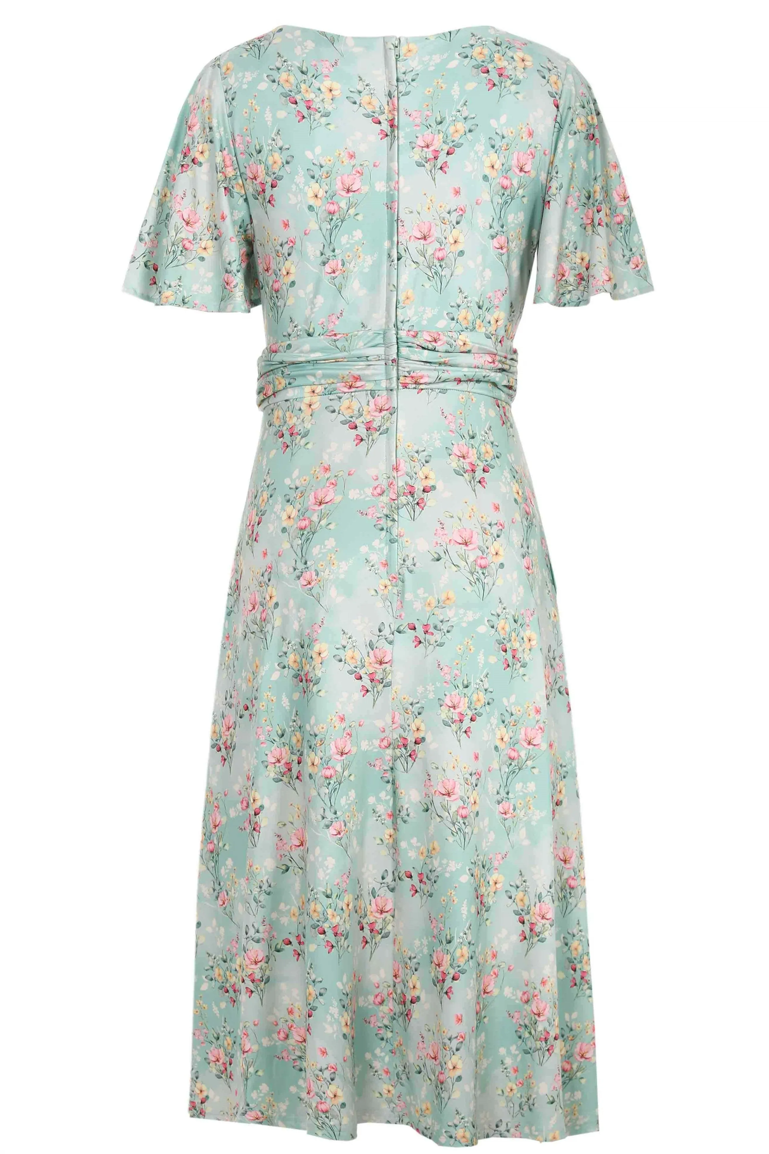 Donna Light Green Floral Day Dress