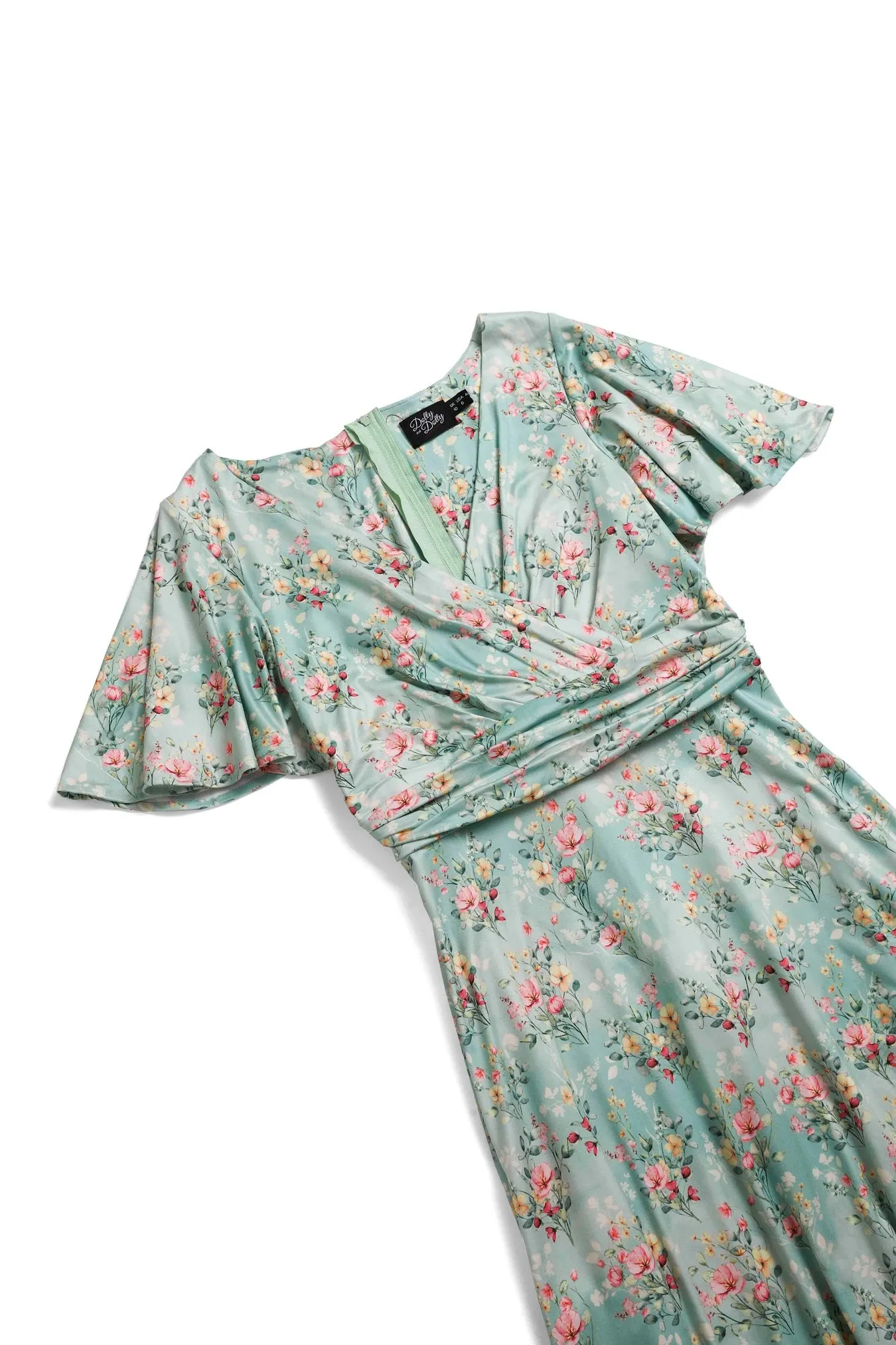 Donna Light Green Floral Day Dress