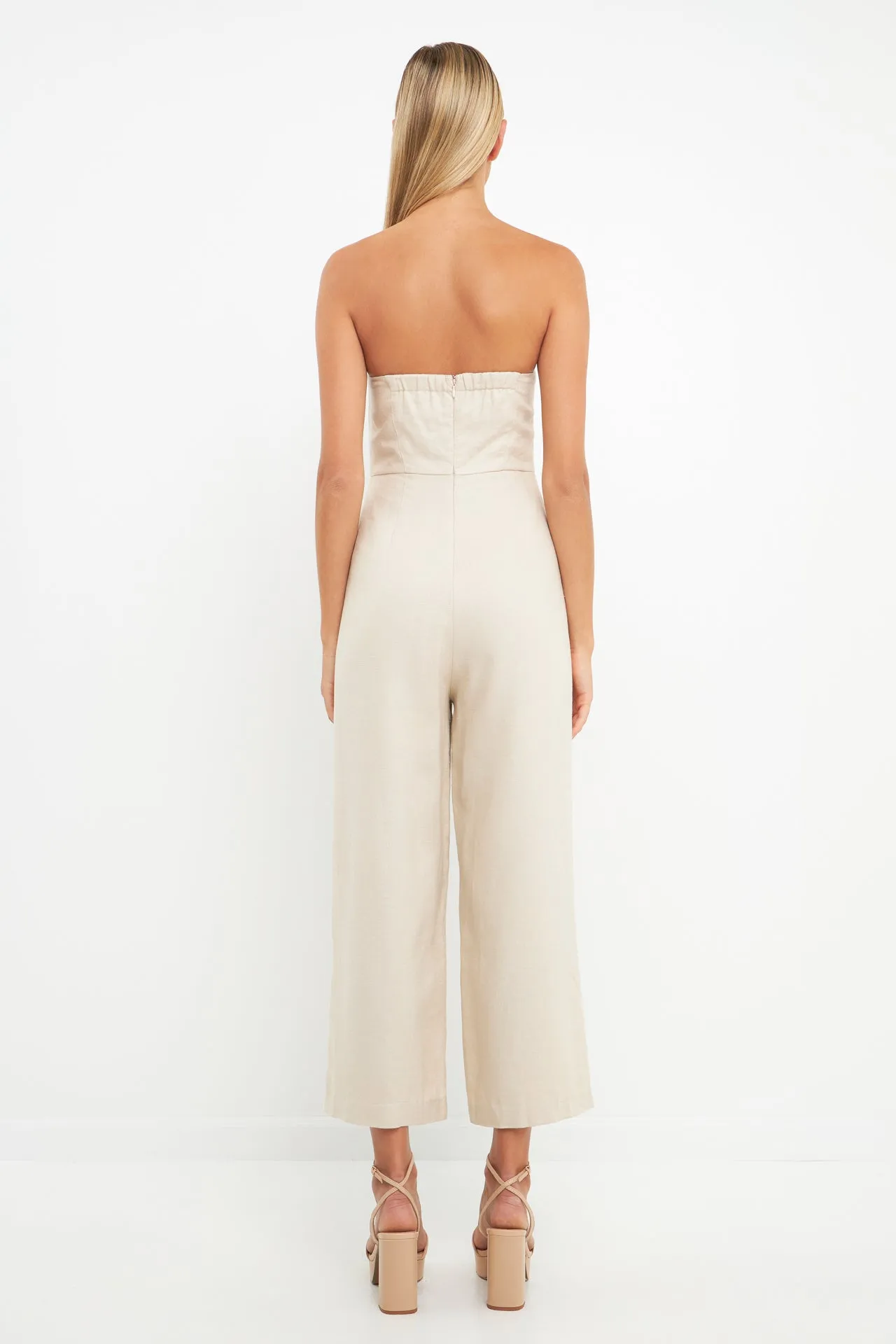 English Factory - Bustier Front Tie Jumpsuit