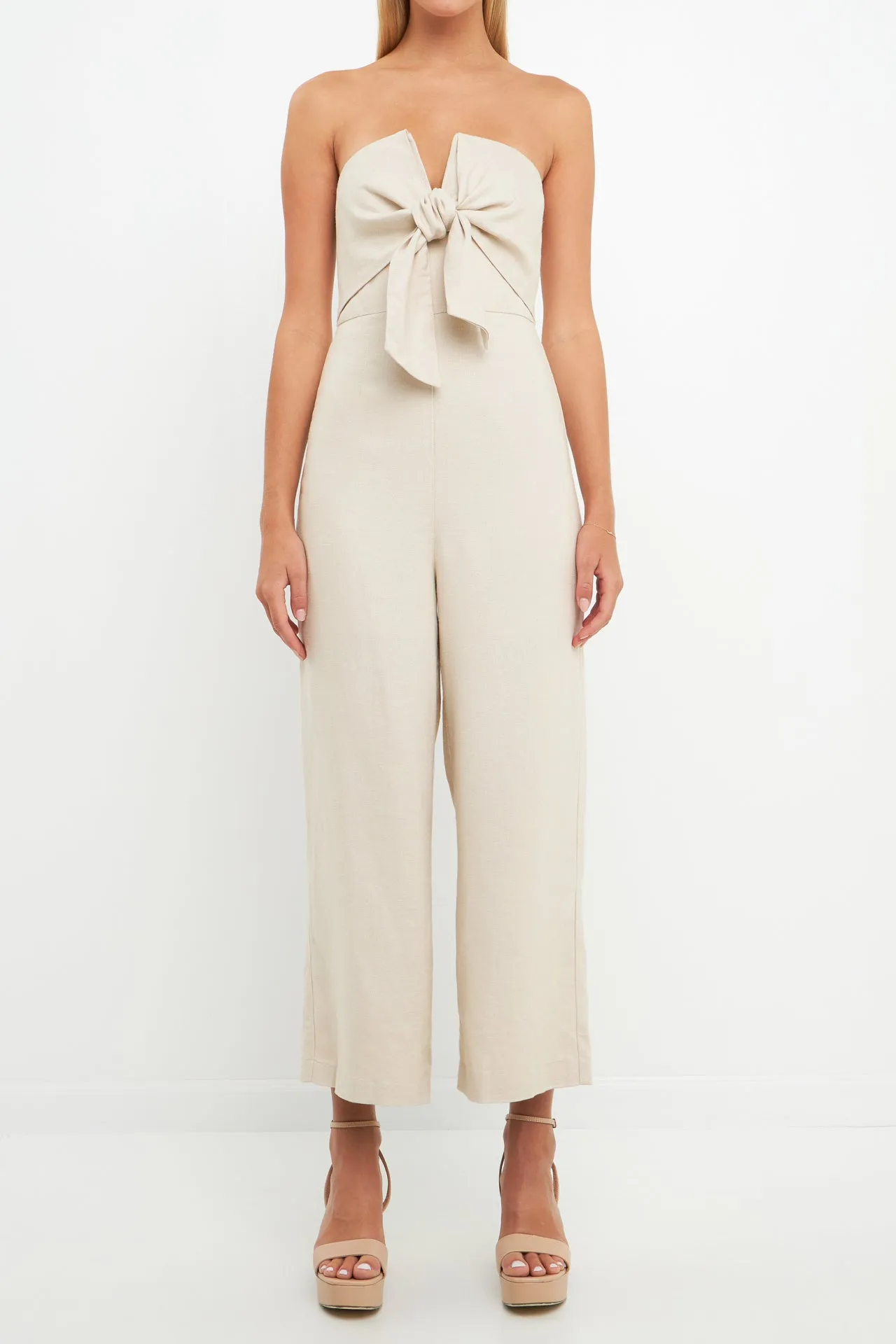 English Factory - Bustier Front Tie Jumpsuit