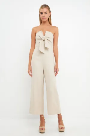 English Factory - Bustier Front Tie Jumpsuit