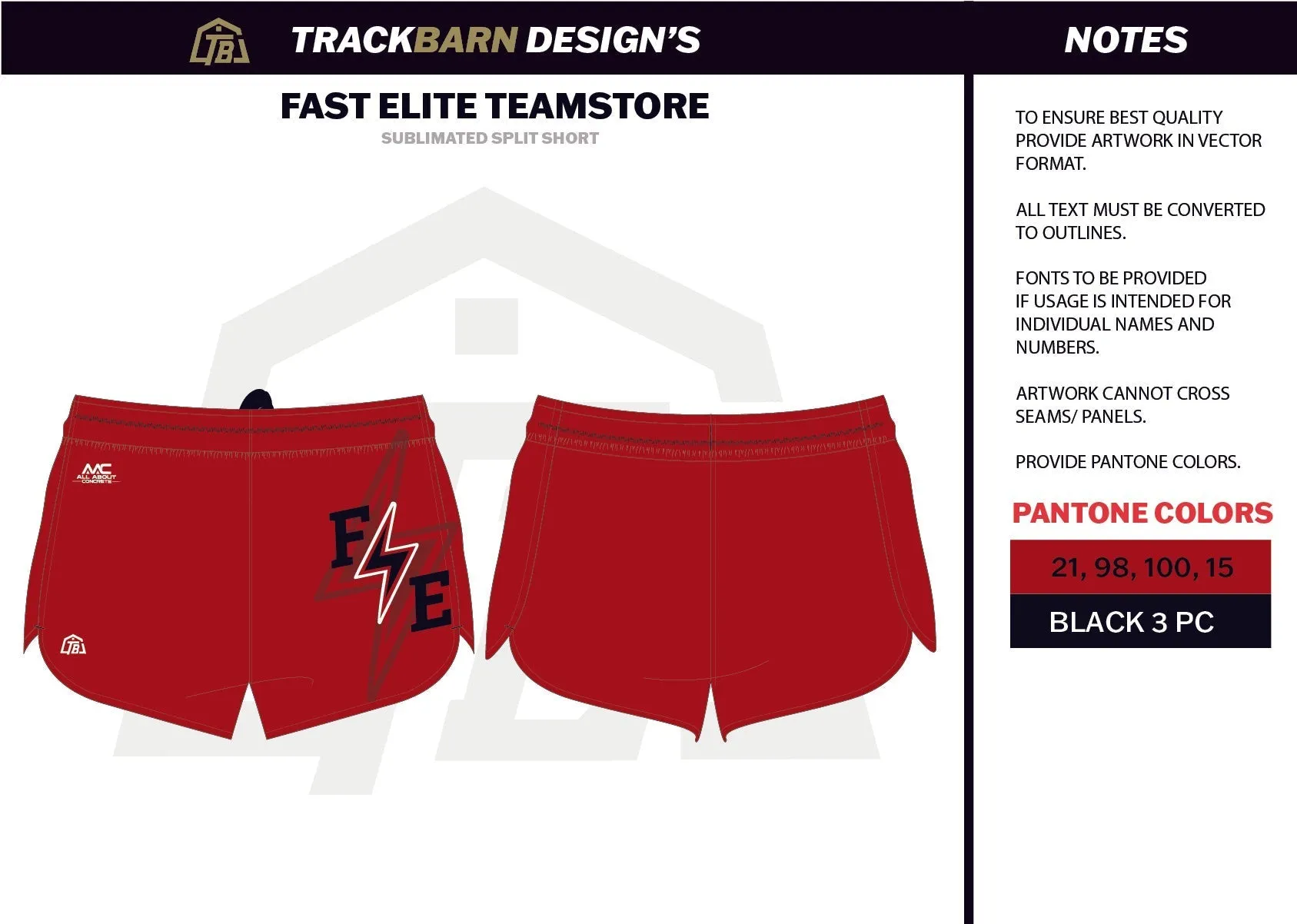 Fast-Elite- Mens Split Track Short