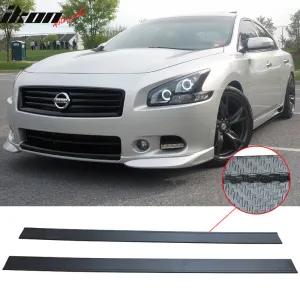 Fits 09-15 Nissan Maxima CF Texture Side Skirts Bottom Line Lip