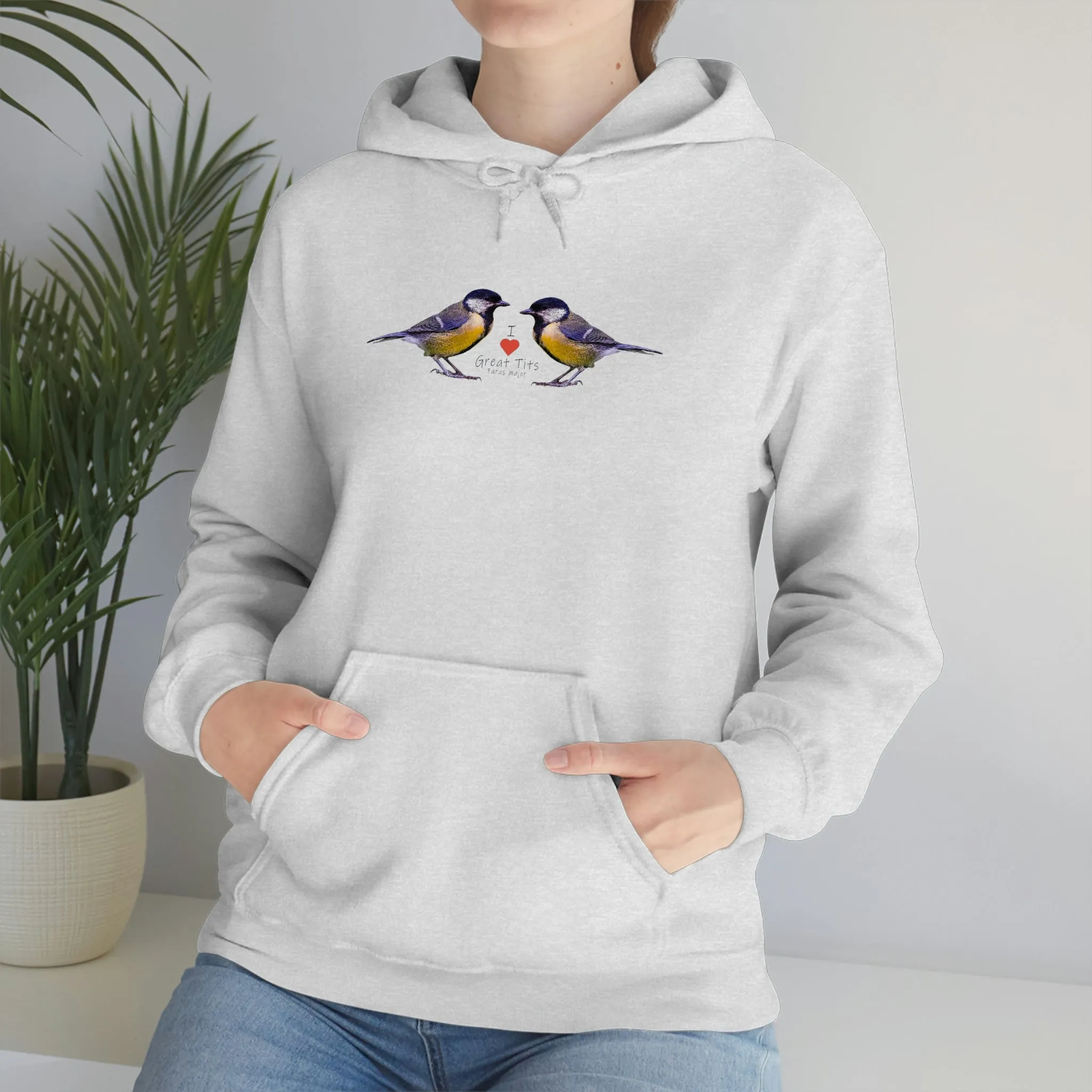 I Love Great Tits Heavy Blend Hooded Sweatshirt