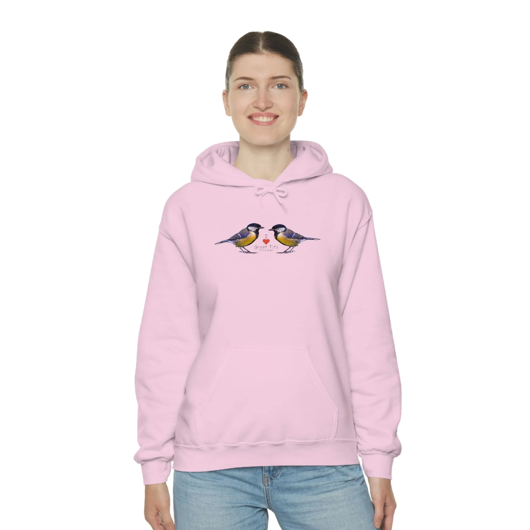 I Love Great Tits Heavy Blend Hooded Sweatshirt