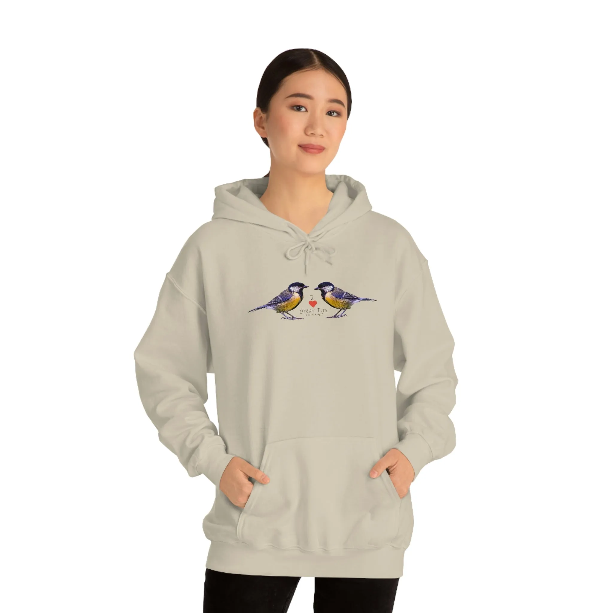 I Love Great Tits Heavy Blend Hooded Sweatshirt