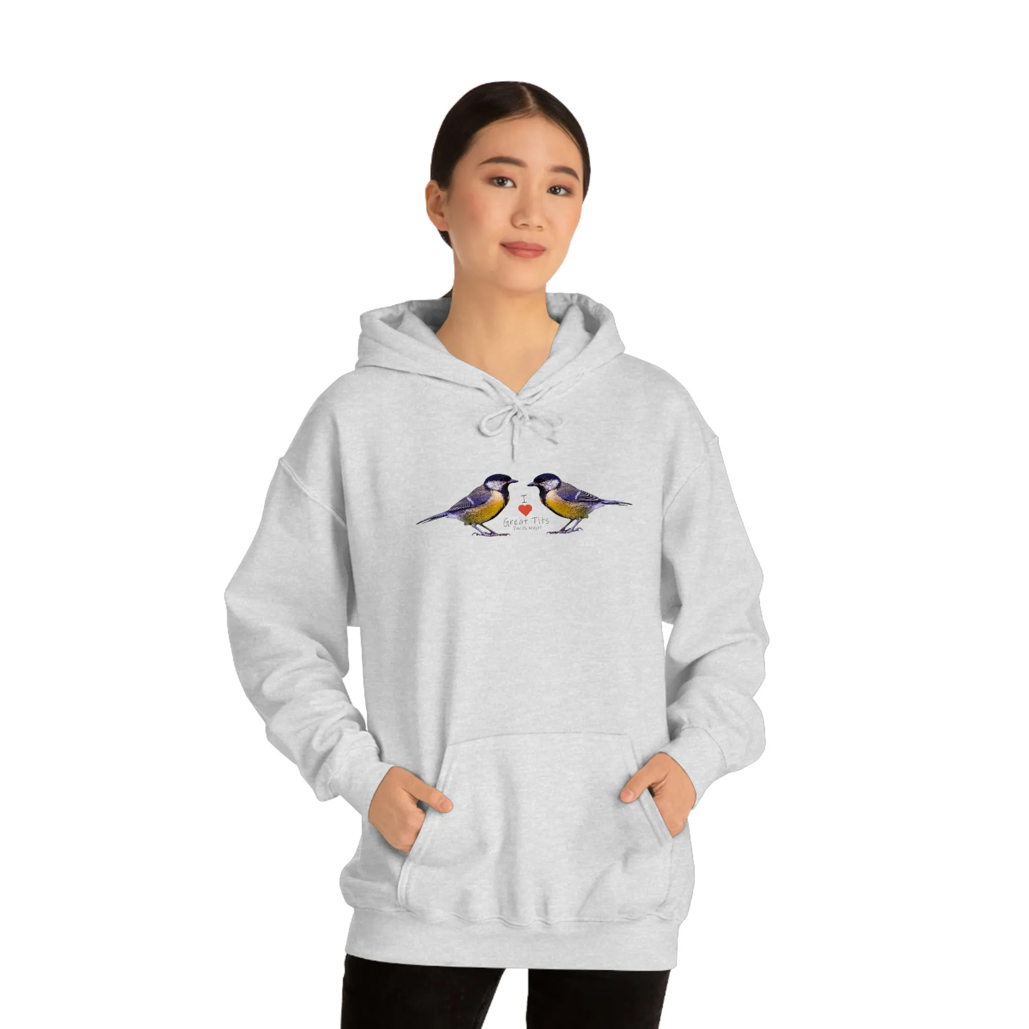 I Love Great Tits Heavy Blend Hooded Sweatshirt