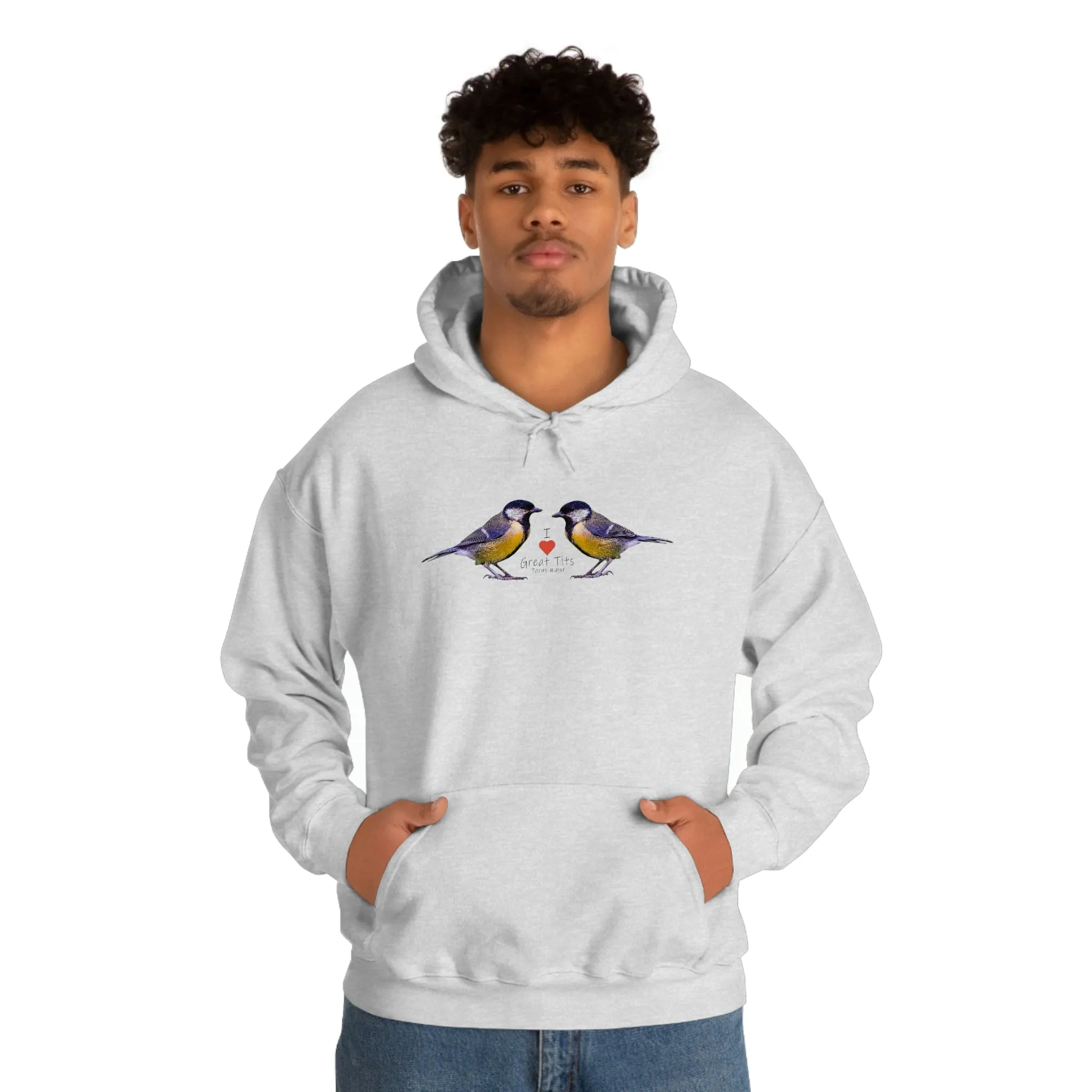 I Love Great Tits Heavy Blend Hooded Sweatshirt