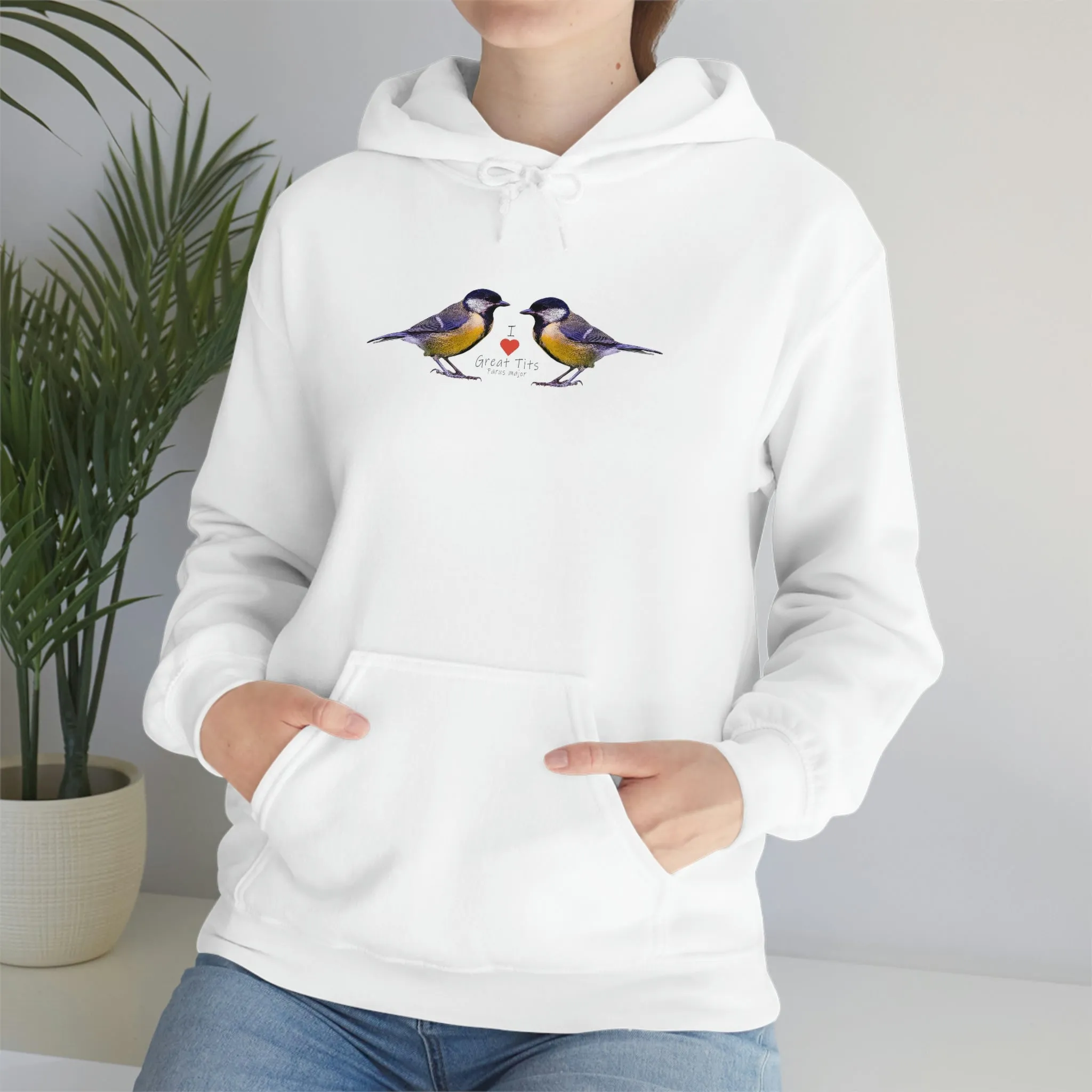 I Love Great Tits Heavy Blend Hooded Sweatshirt