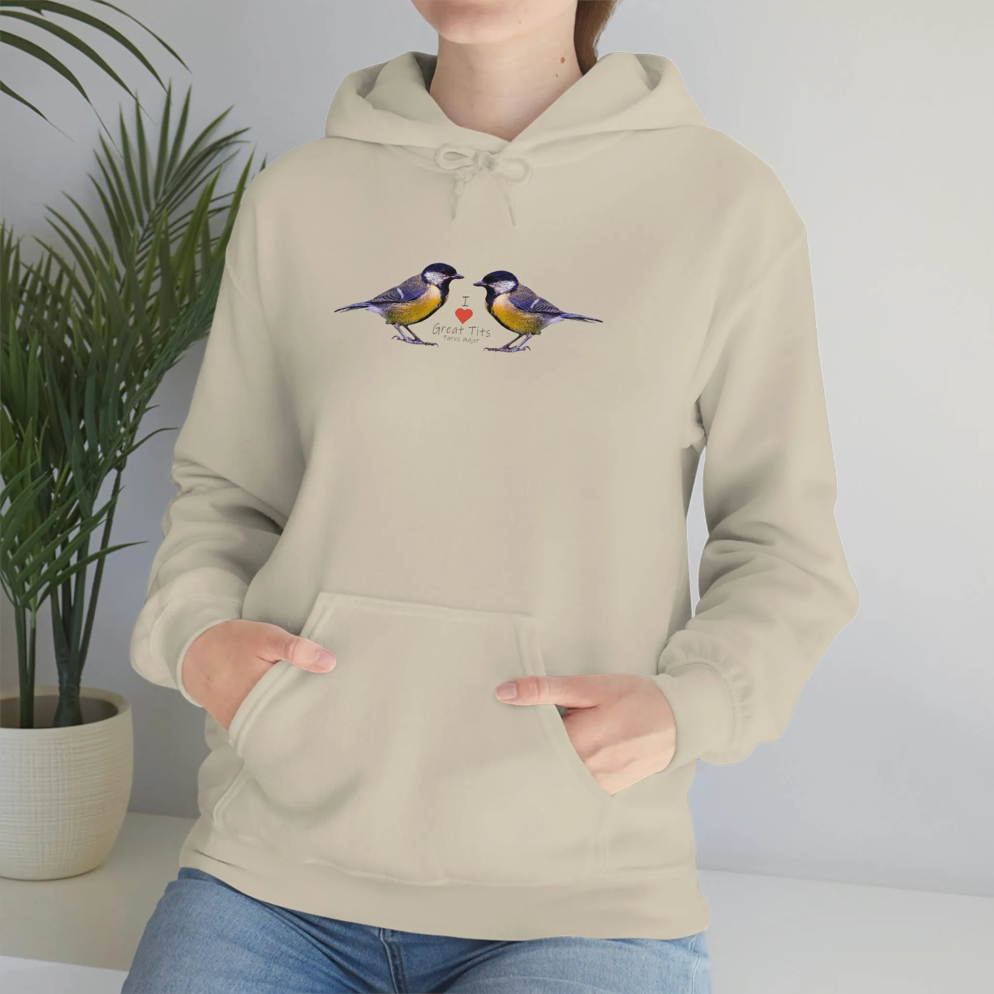 I Love Great Tits Heavy Blend Hooded Sweatshirt