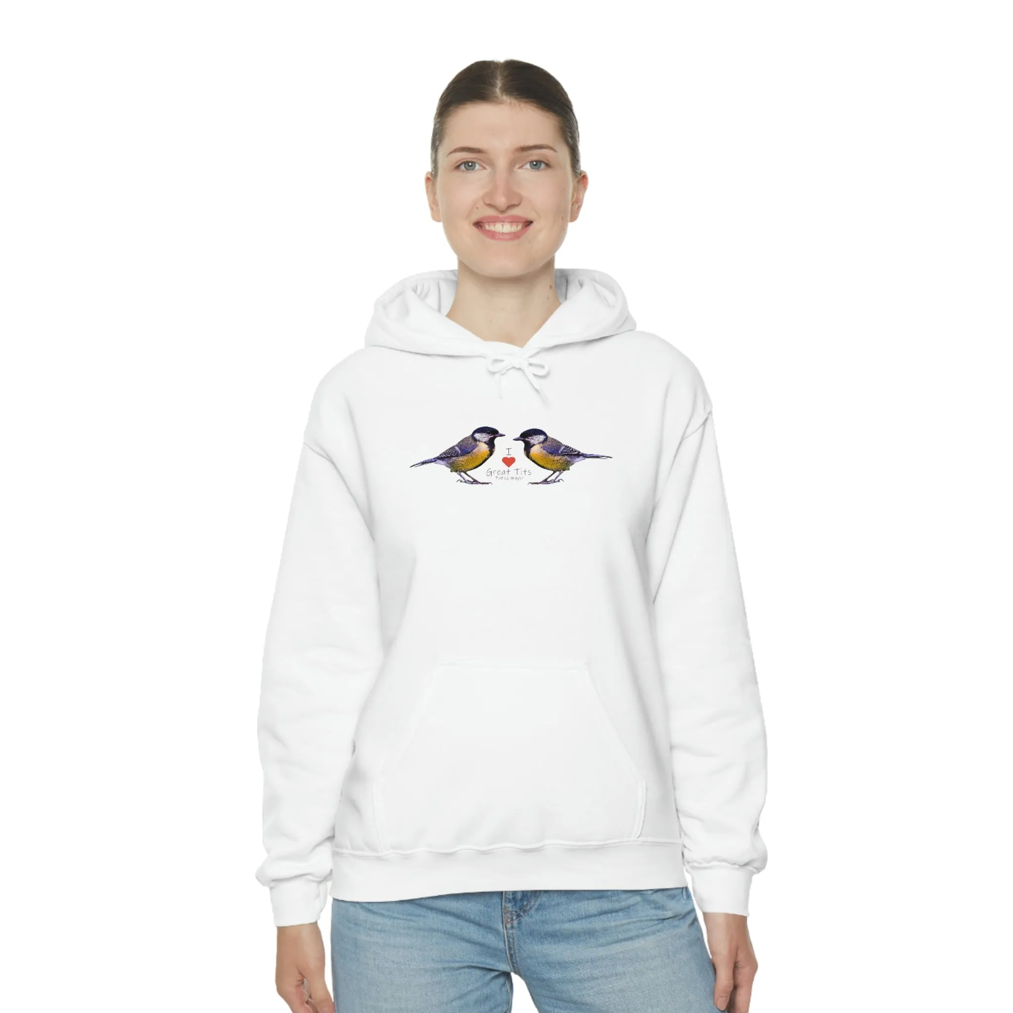 I Love Great Tits Heavy Blend Hooded Sweatshirt