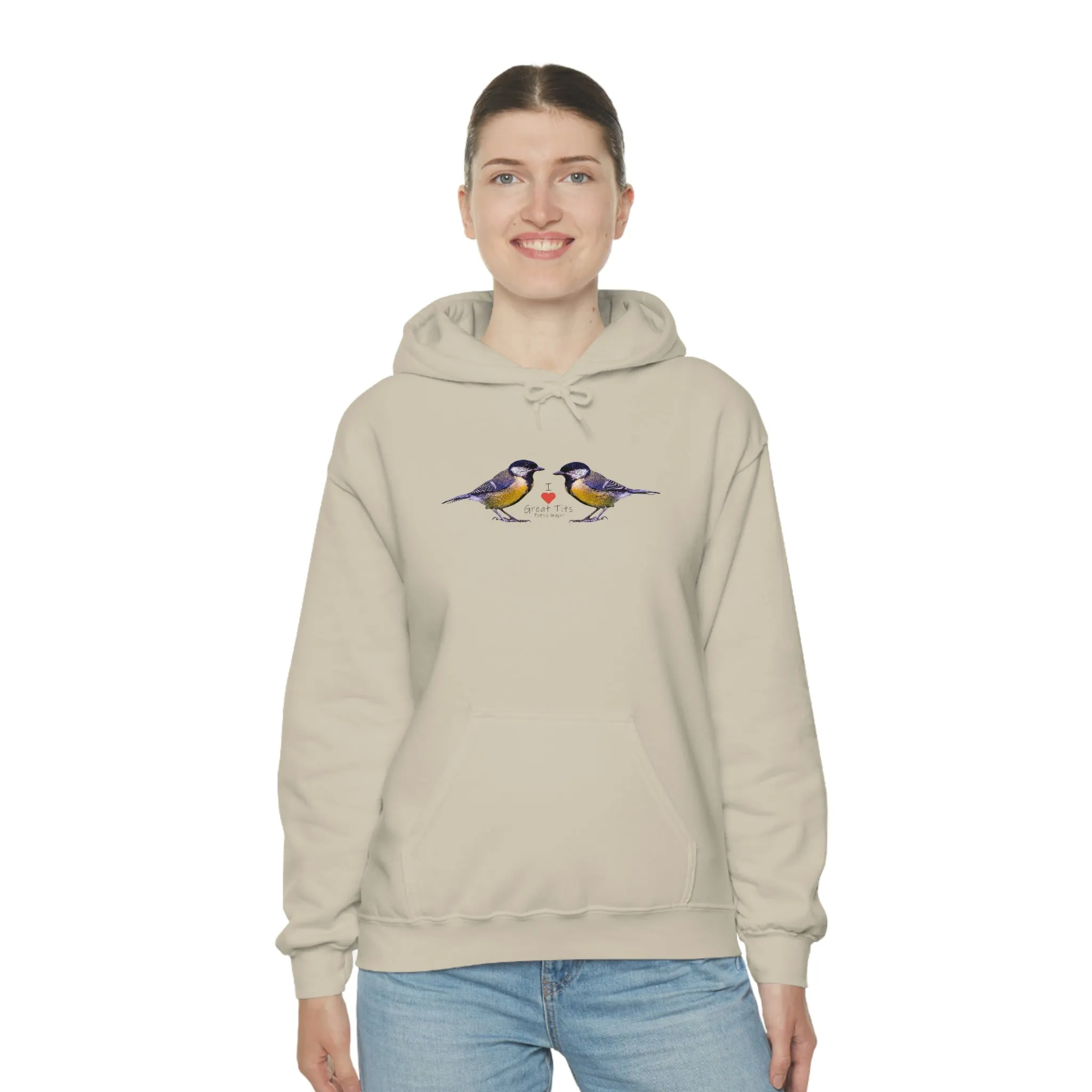 I Love Great Tits Heavy Blend Hooded Sweatshirt