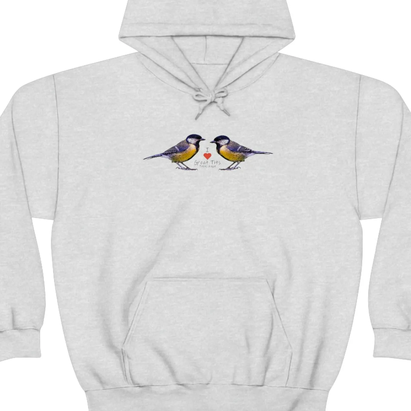 I Love Great Tits Heavy Blend Hooded Sweatshirt