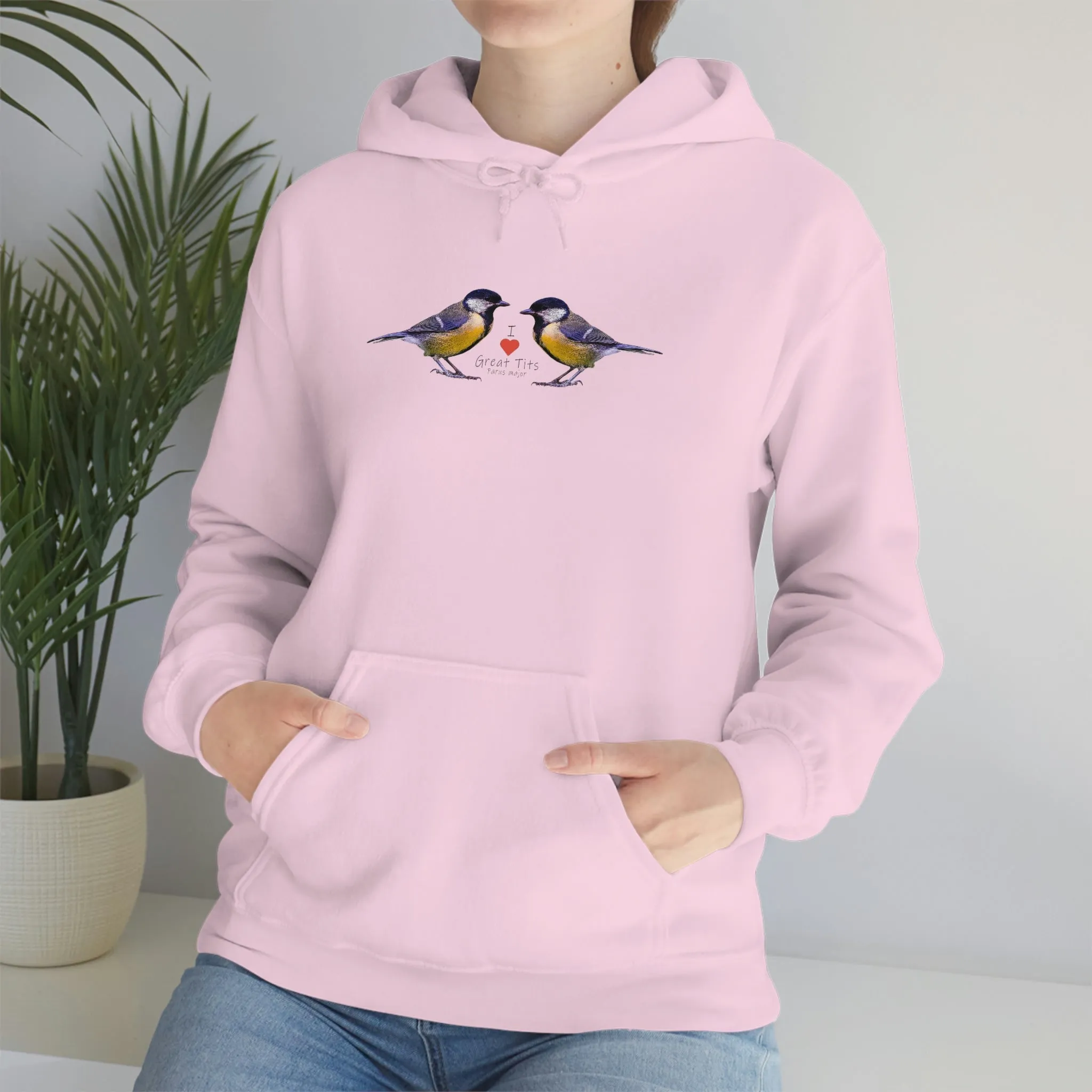 I Love Great Tits Heavy Blend Hooded Sweatshirt