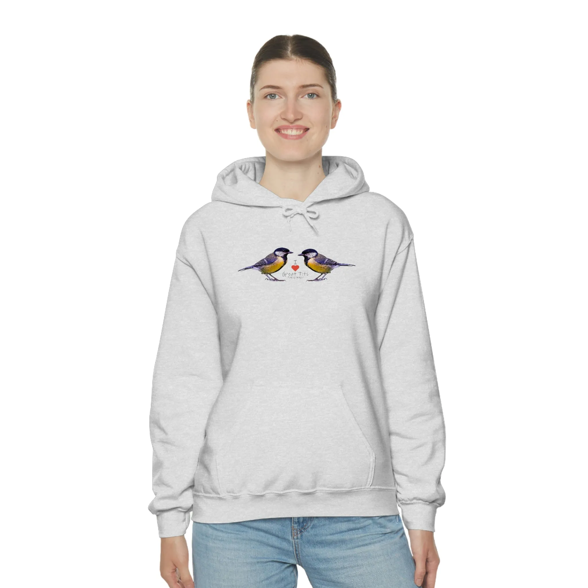 I Love Great Tits Heavy Blend Hooded Sweatshirt