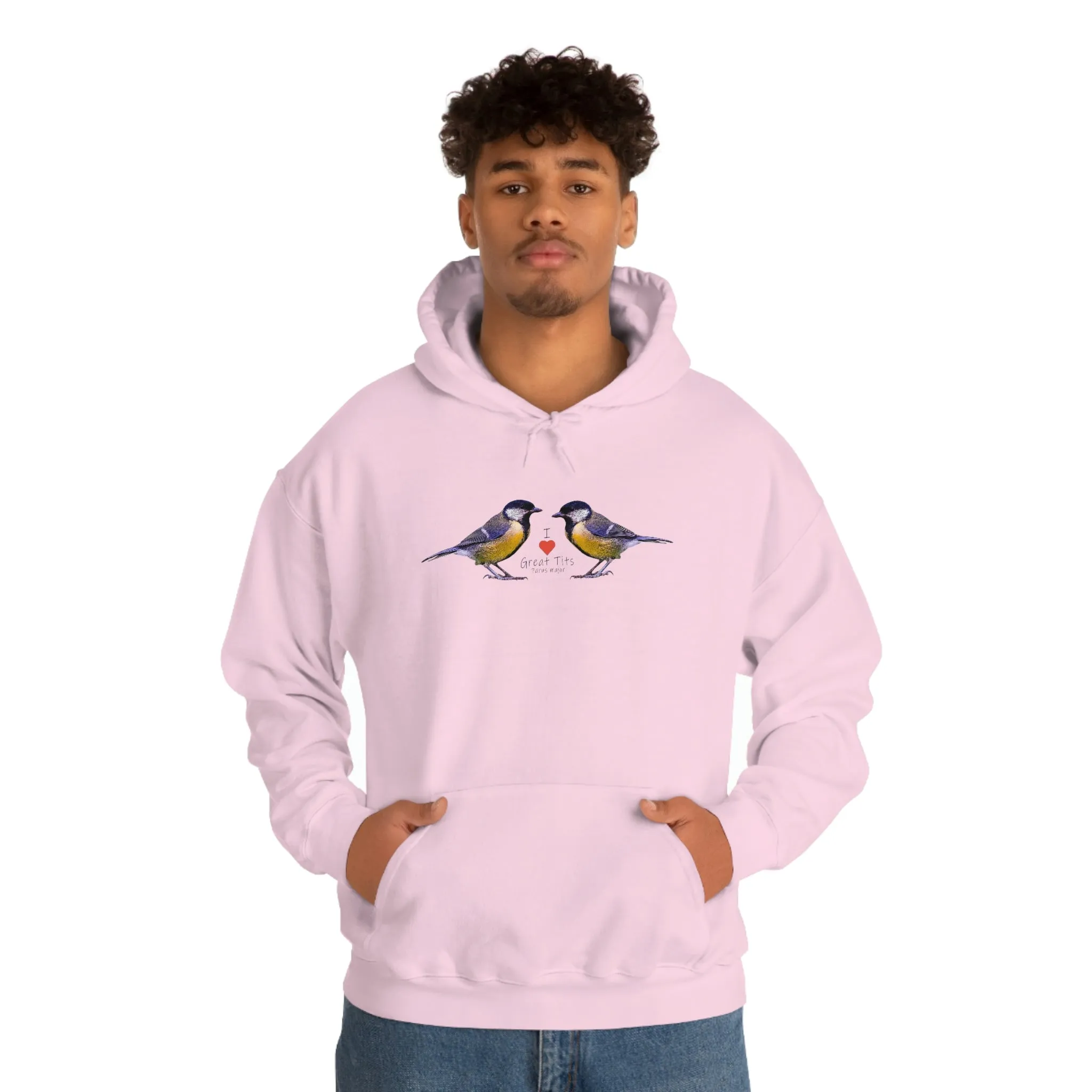 I Love Great Tits Heavy Blend Hooded Sweatshirt