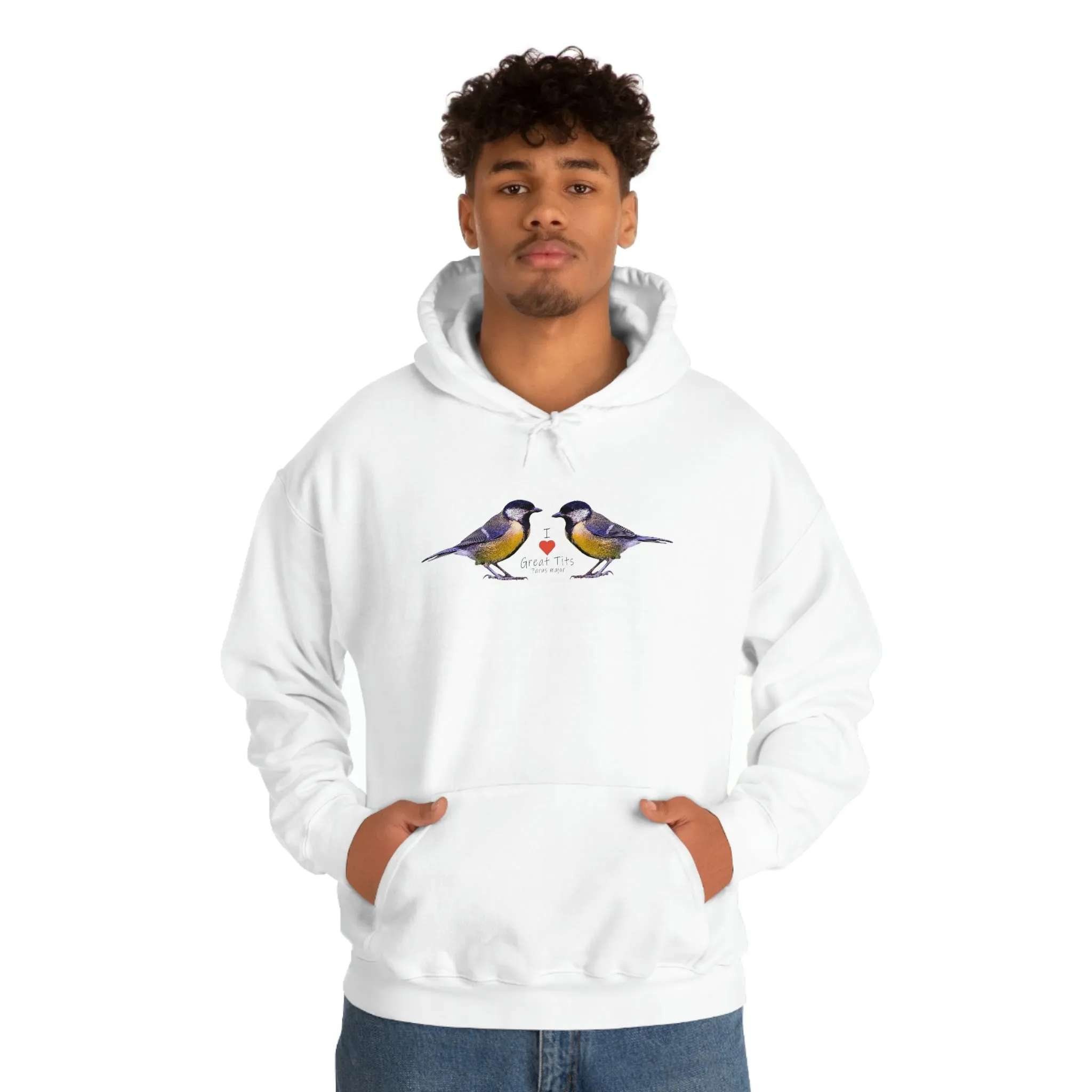 I Love Great Tits Heavy Blend Hooded Sweatshirt