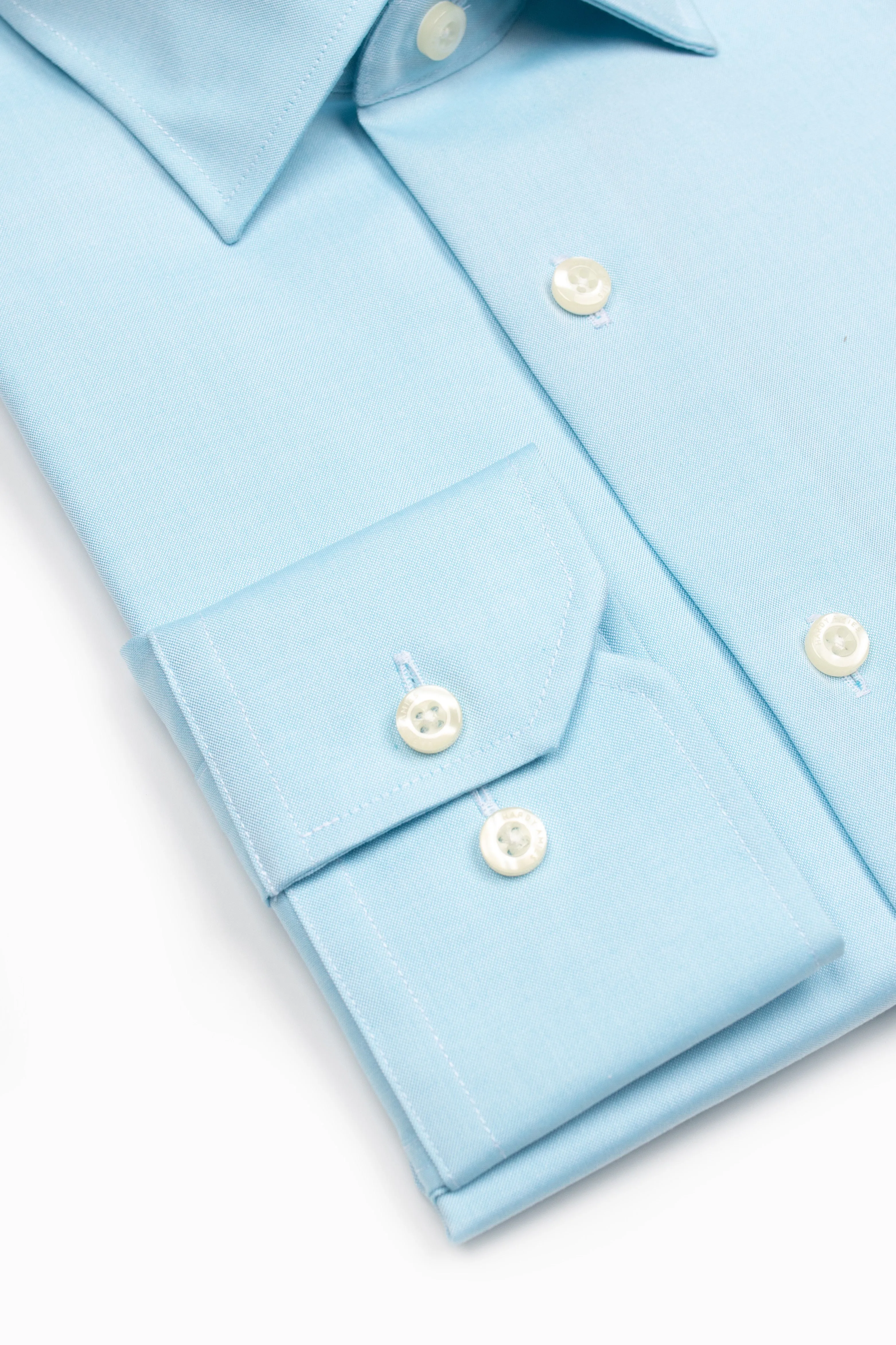 Ice Blue Plain Oxford Shirt (Slim Fit)