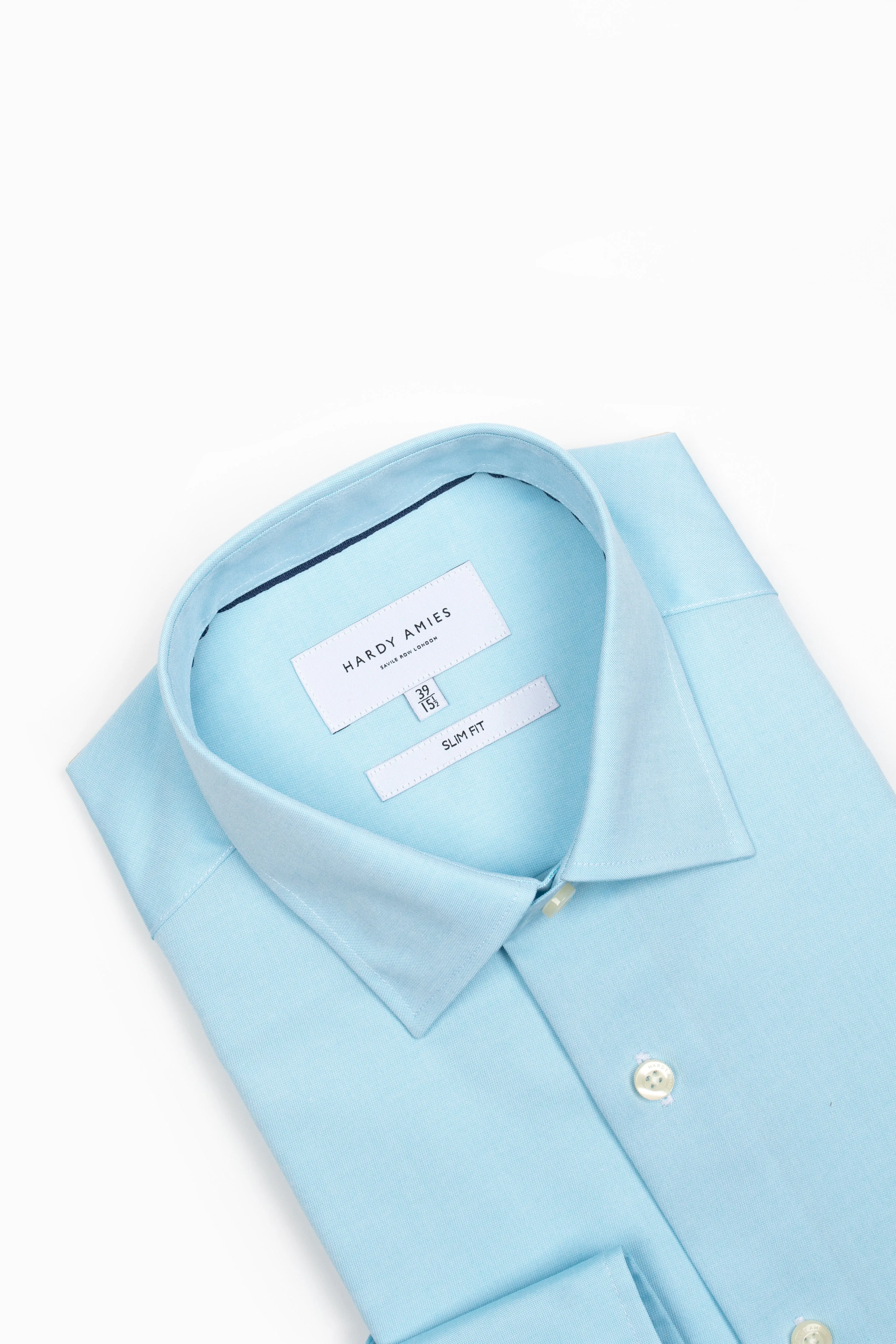 Ice Blue Plain Oxford Shirt (Slim Fit)